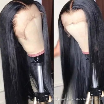 Raw Indian Virgin Human Hair Transparent Lace Front Wig Wholesale Cheap Hd Full 13X6 Lace Frontal Closure Wig Human Hair Vendor